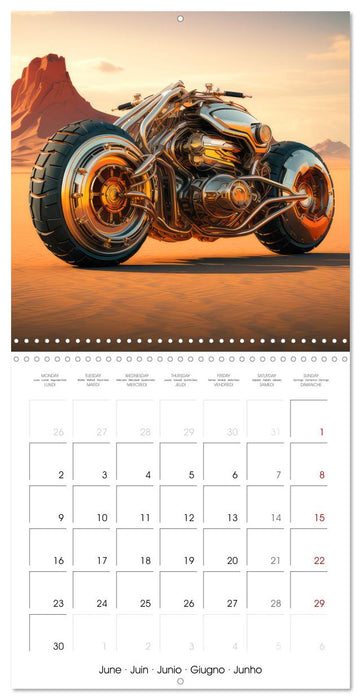 Crazy fantasy Motorbikes (CALVENDO Monthly Calendar 2025)