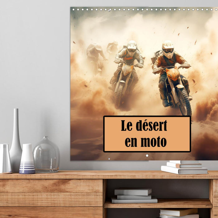 Le désert en moto (CALVENDO Calendrier mensuel 2025)