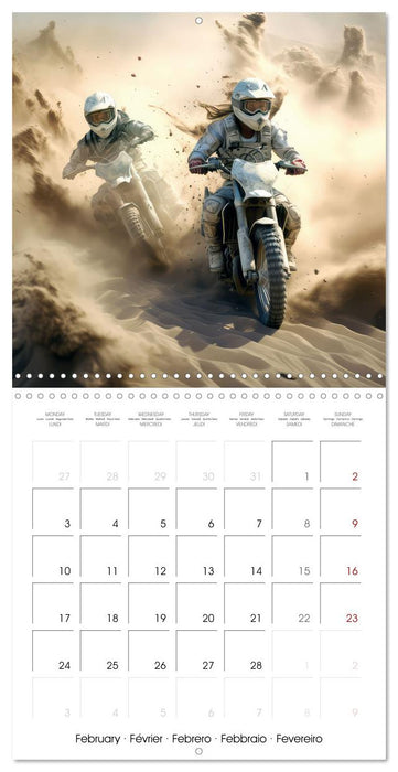 Motorbike desert race (CALVENDO Monthly Calendar 2025)