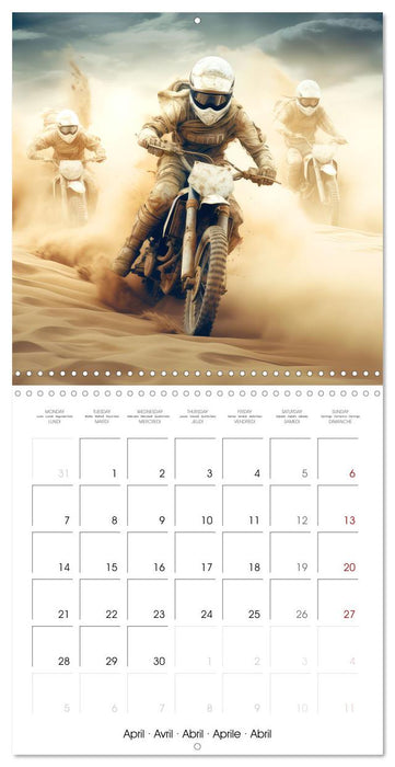 Motorbike desert race (CALVENDO Monthly Calendar 2025)