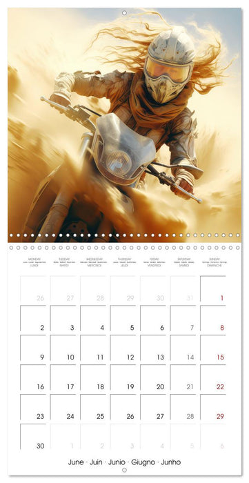 Motorbike desert race (CALVENDO Monthly Calendar 2025)