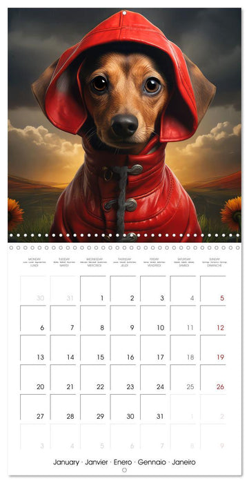 Des chiens stylés (CALVENDO Calendrier mensuel 2025)