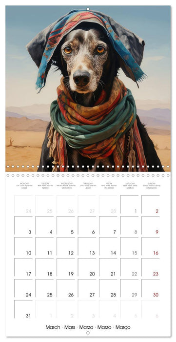 Des chiens stylés (CALVENDO Calendrier mensuel 2025)