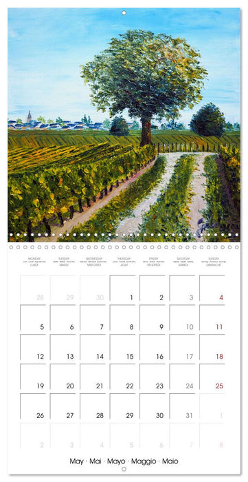 Vignes en peinture (CALVENDO Calendrier mensuel 2025)