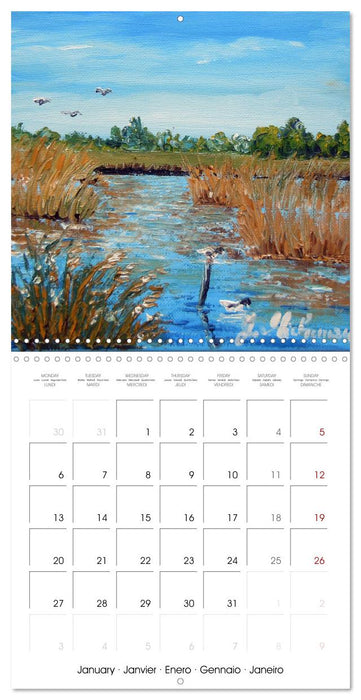 Mer en peinture (CALVENDO Calendrier mensuel 2025)