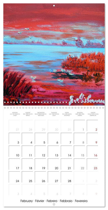 Mer en peinture (CALVENDO Calendrier mensuel 2025)