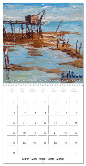 Mer en peinture (CALVENDO Calendrier mensuel 2025)