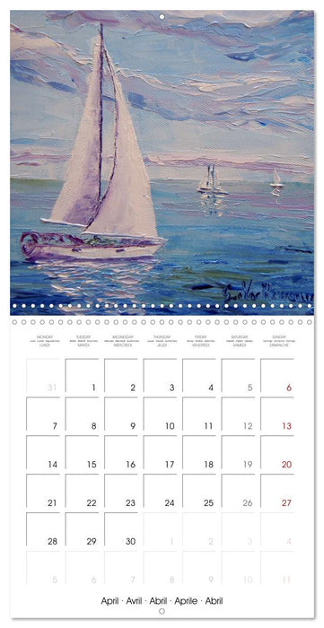 Mer en peinture (CALVENDO Calendrier mensuel 2025)