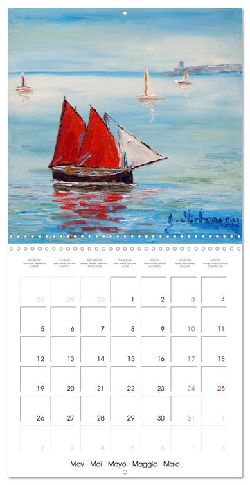 Mer en peinture (CALVENDO Calendrier mensuel 2025)