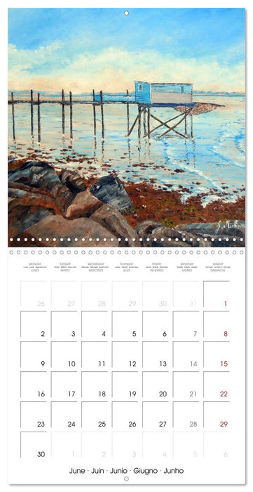 Mer en peinture (CALVENDO Calendrier mensuel 2025)