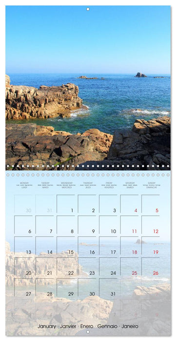 Paysages de Bretagne (CALVENDO Calendrier mensuel 2025)