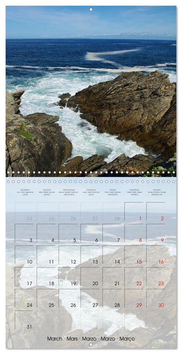 Paysages de Bretagne (CALVENDO Calendrier mensuel 2025)