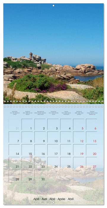 Paysages de Bretagne (CALVENDO Calendrier mensuel 2025)