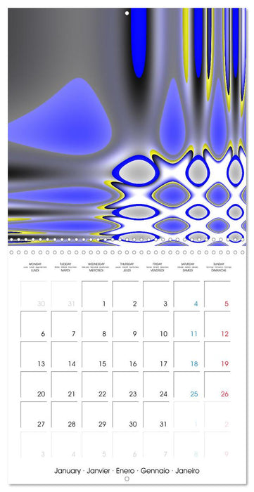 Couleurs en fusion (CALVENDO Calendrier mensuel 2025)