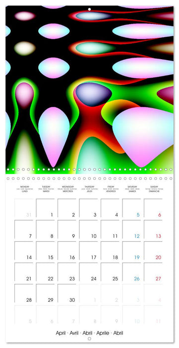 Couleurs en fusion (CALVENDO Calendrier mensuel 2025)