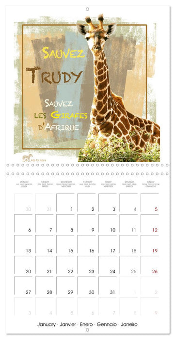 Sauvez Le Monde Animal Fragile (CALVENDO Calendrier mensuel 2025)