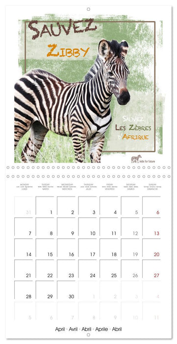 Sauvez Le Monde Animal Fragile (CALVENDO Calendrier mensuel 2025)