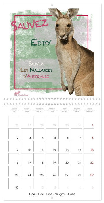 Sauvez Le Monde Animal Fragile (CALVENDO Calendrier mensuel 2025)