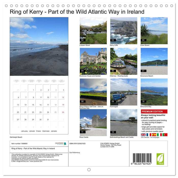 Ring of Kerry - Part of the Wild Atlantic Way in Ireland (CALVENDO Monthly Calendar 2025)