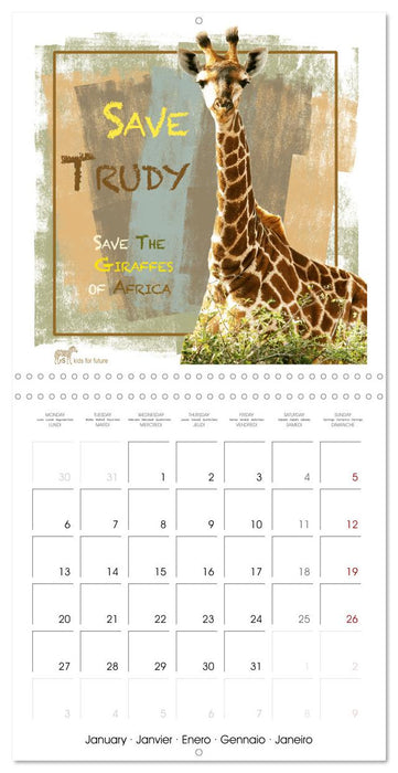 Save The Unique Animal World (CALVENDO Monthly Calendar 2025)