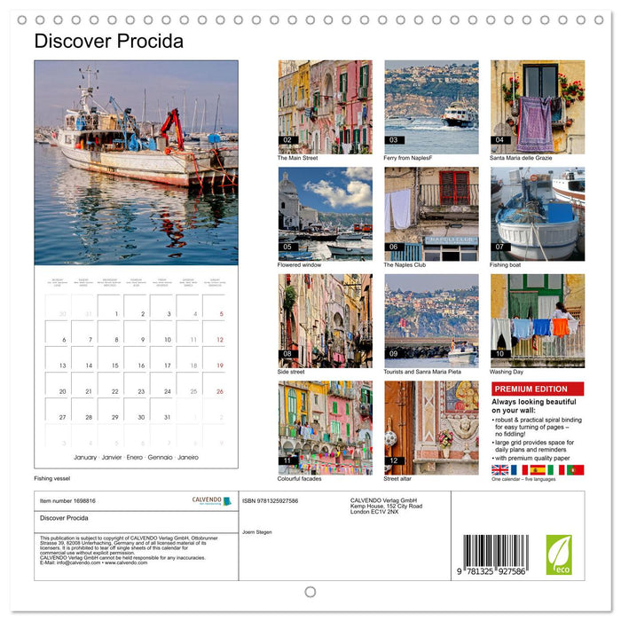 Discover Procida (CALVENDO Monthly Calendar 2025)