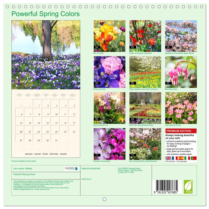 Powerful Spring Colors (CALVENDO Monthly Calendar 2025)