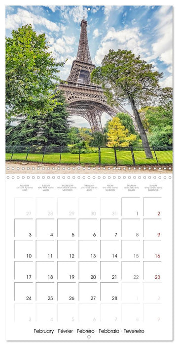 Le Paris romantique (CALVENDO Calendrier mensuel 2025)