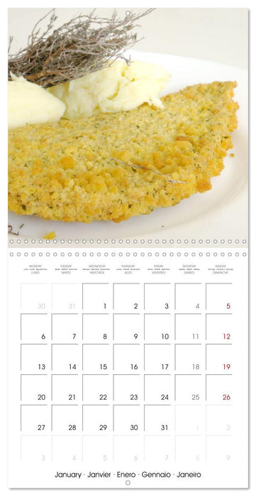 Art culinaire plats cuisinés (CALVENDO Calendrier mensuel 2025)