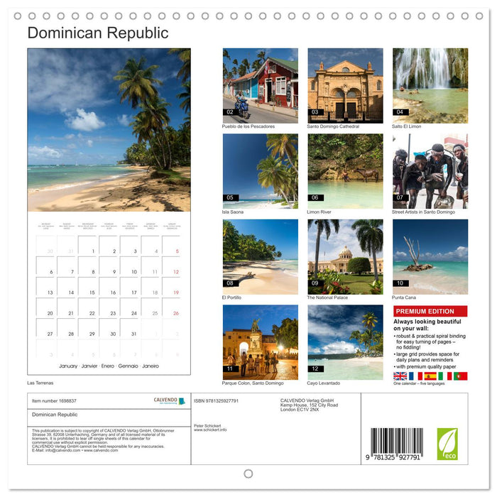 Dominican Republic (CALVENDO Monthly Calendar 2025)