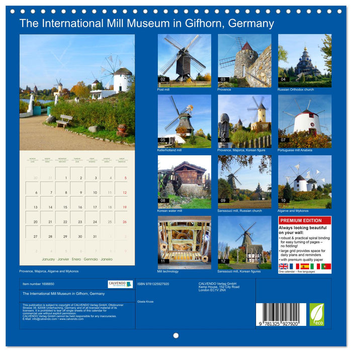 The International Mill Museum in Gifhorn, Germany (CALVENDO Monthly Calendar 2025)