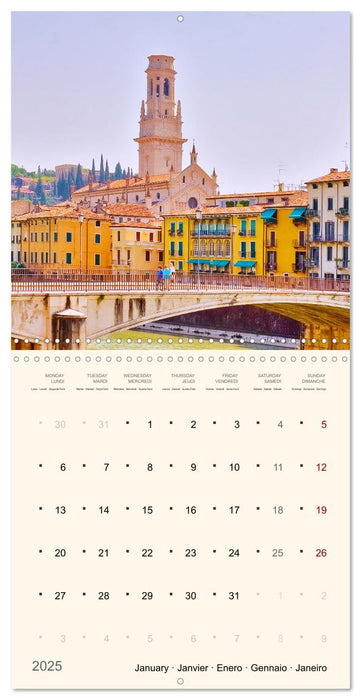 Magnifique Italie du Nord (CALVENDO Calendrier mensuel 2025)