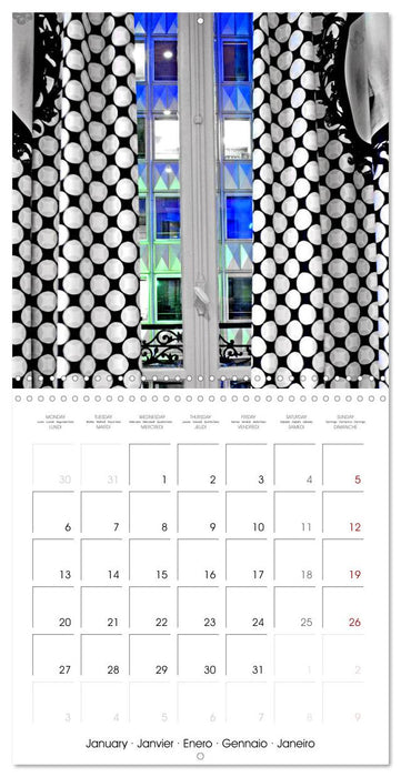 Illusion bleue (CALVENDO Calendrier mensuel 2025)