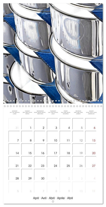 Illusion bleue (CALVENDO Calendrier mensuel 2025)