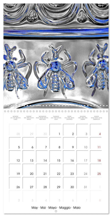 Illusion bleue (CALVENDO Calendrier mensuel 2025)