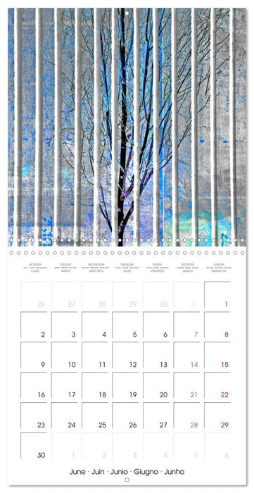 Illusion bleue (CALVENDO Calendrier mensuel 2025)