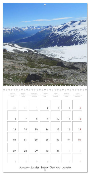 Alaska, immense et forte (CALVENDO Calendrier mensuel 2025)