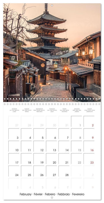 Visite du Japon (CALVENDO Calendrier mensuel 2025)