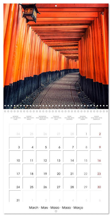 Visite du Japon (CALVENDO Calendrier mensuel 2025)