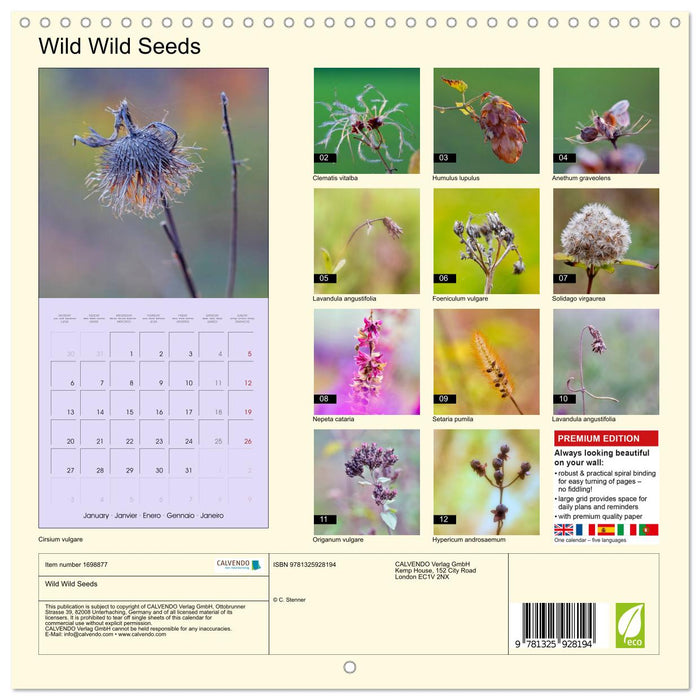 Wild Wild Seeds (CALVENDO Monthly Calendar 2025)