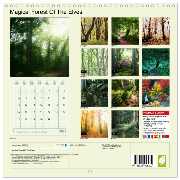 Magical Forest Of The Elves (CALVENDO Monthly Calendar 2025)