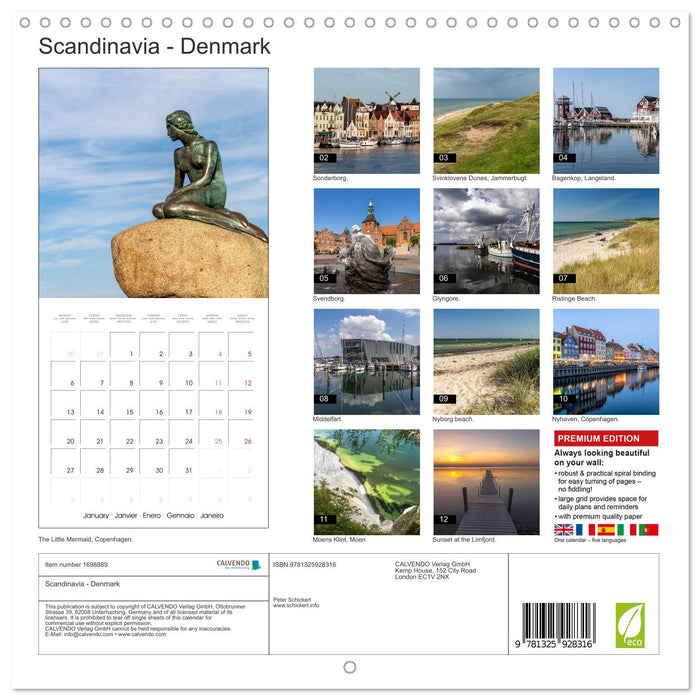 Scandinavia - Denmark (CALVENDO Monthly Calendar 2025)