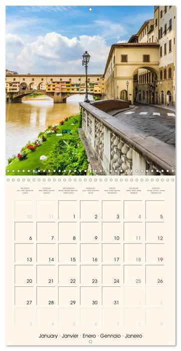 FLORENCE Impressions by day and night (CALVENDO Monthly Calendar 2025)