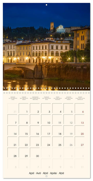 FLORENCE Impressions by day and night (CALVENDO Monthly Calendar 2025)