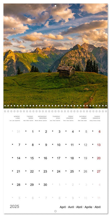 Light in the Bavarian Alps - Fantastic Landscapes (CALVENDO Monthly Calendar 2025)