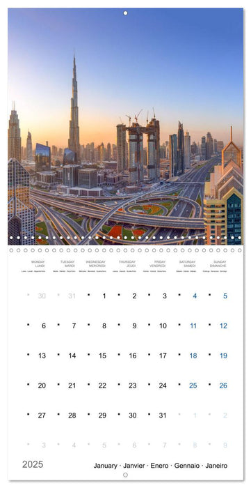 World Cities at Night (CALVENDO Monthly Calendar 2025)