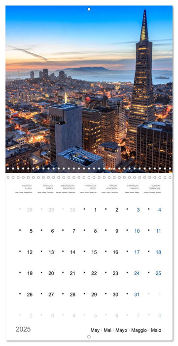 World Cities at Night (CALVENDO Monthly Calendar 2025)