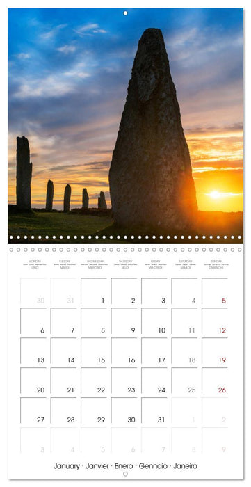 Prehistoric Sites of Northern Scotland (CALVENDO Monthly Calendar 2025)