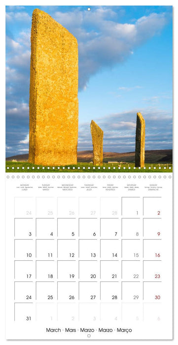 Prehistoric Sites of Northern Scotland (CALVENDO Monthly Calendar 2025)