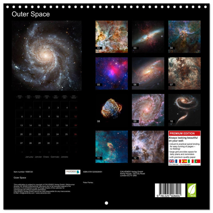 Outer Space (CALVENDO Monthly Calendar 2025)