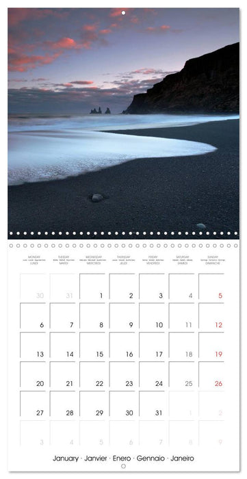 Islande (CALVENDO Calendrier mensuel 2025)